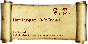 Herlinger Dániel névjegykártya