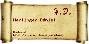 Herlinger Dániel névjegykártya
